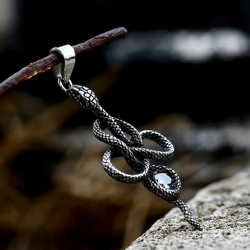 Pendentif Serpent Précieux