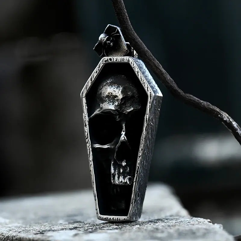 Coffin & Skull Pendant