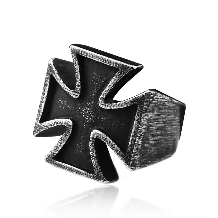 Bague Dark Iron Cross