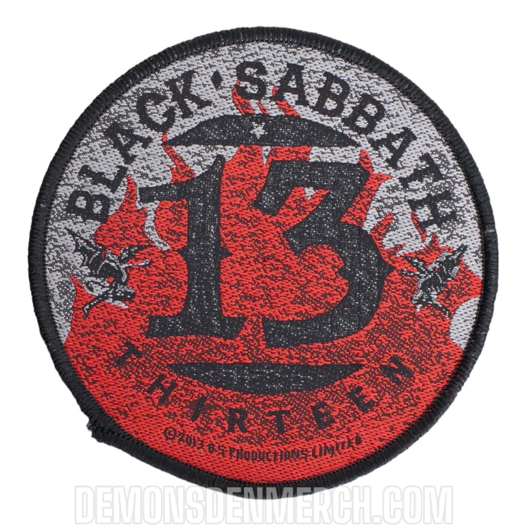 Patch Black Sabbath - 13 Flames Circular