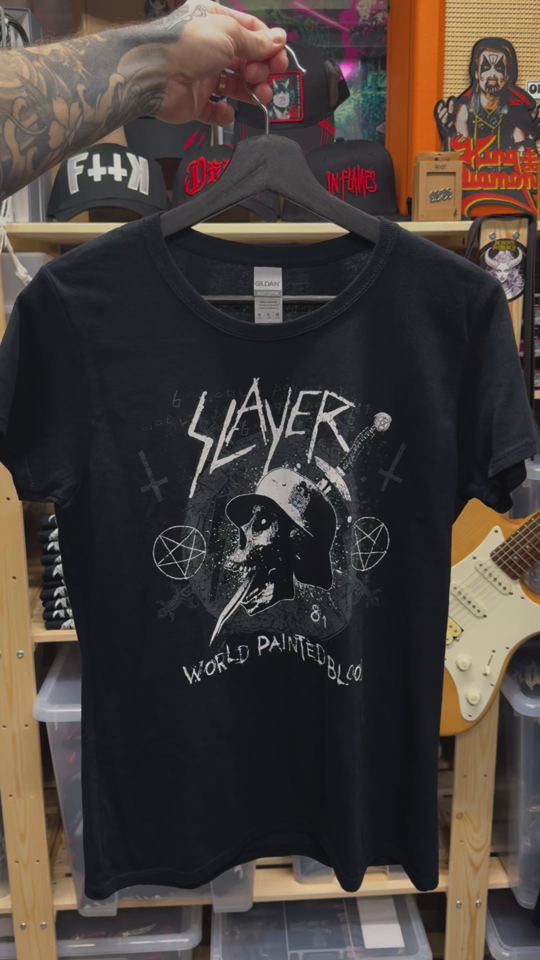 T-shirt [Ajusté] Slayer - Dagger Skull [Derniers M !]